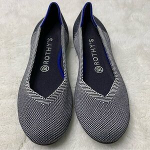 Rothy’s Women's Grey White Round Toe Ballet Flats Size 9